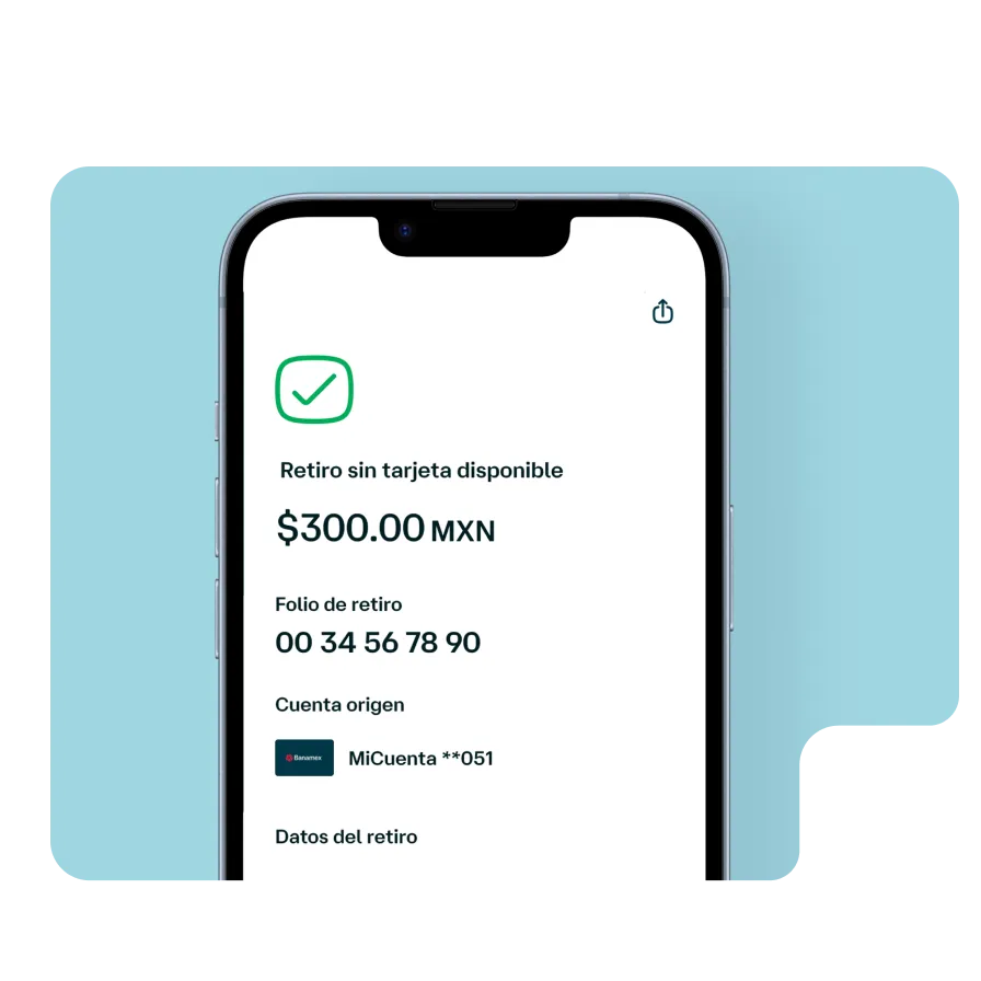 Persona realizando un retiro de efectivo en cajero automático tras generar una orden de retiro sin tarjeta desde la app Banamex.
