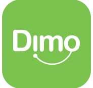 Logotipo de DiMo® sobre fondo verde, servicio de pagos digitales para enviar y recibir dinero mediante número celular.