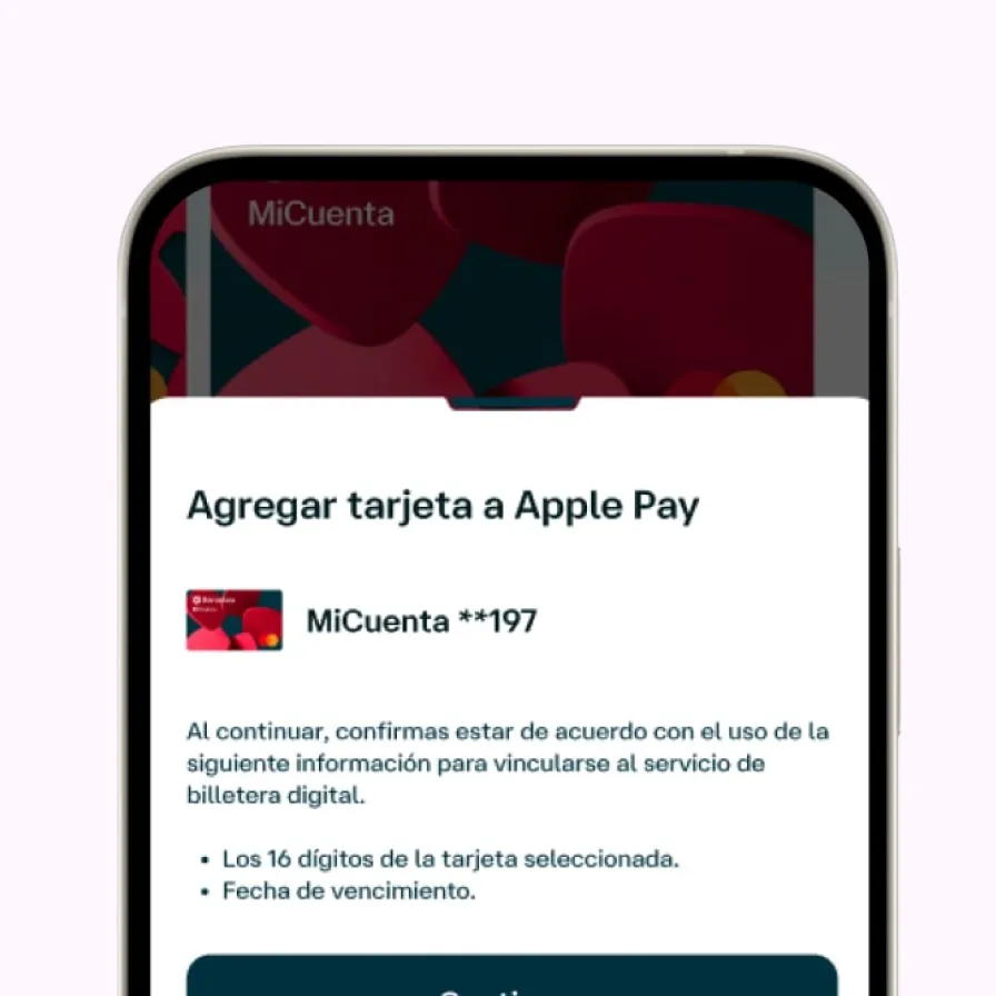 El paso 3 para enrolarte en la App Banamex y habilitar los pagos sin contacto.