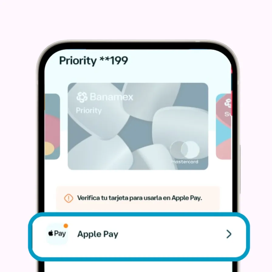 El paso 3 para enrolarte desde Apple Pay y activar los pagos sin contacto.