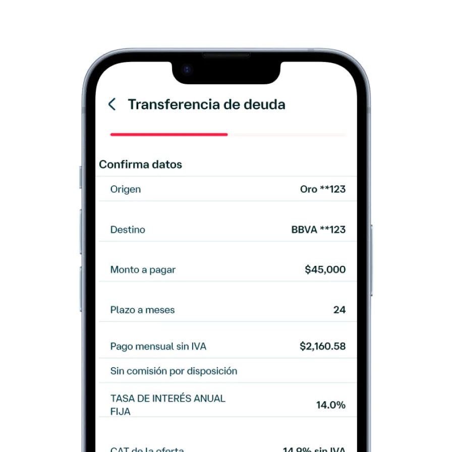 Pantalla de la App Banamex mostrando las opciones Agregar y Tarjetas de Crédito.
