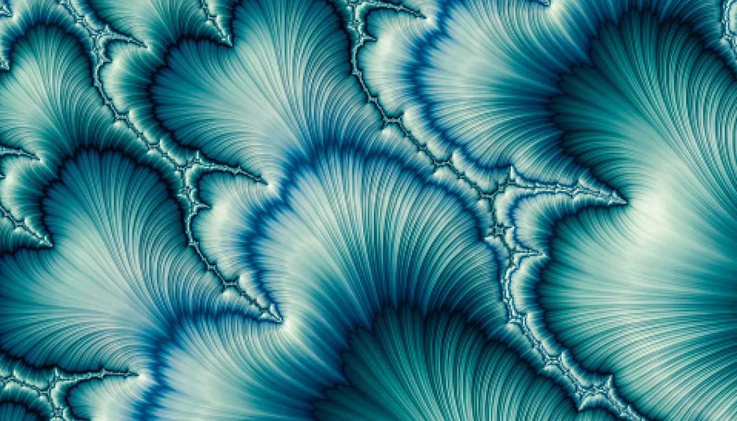 Patrón abstracto en tonos azules y turquesa con formas orgánicas onduladas y textura fluida inspirada en elementos naturales.