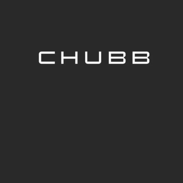 Logotipo de Chubb sobre fondo negro, representando servicios de seguros, protección financiera y gestión de riesgos.