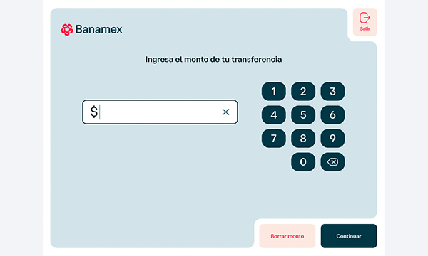 Digita el monto a transferir