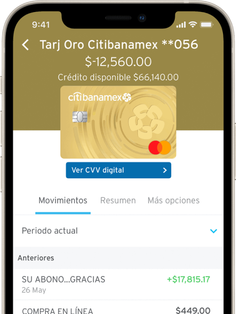 aplicación Citibanamex en celular