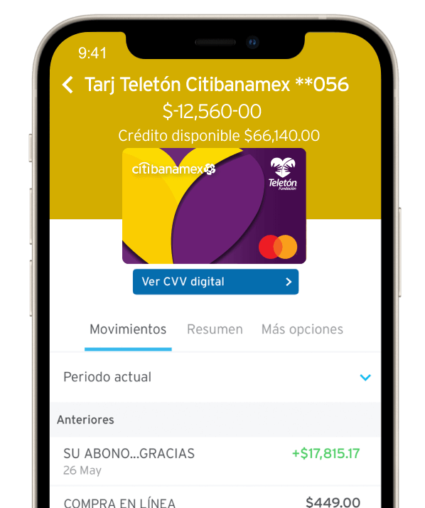 aplicación Citibanamex en celular