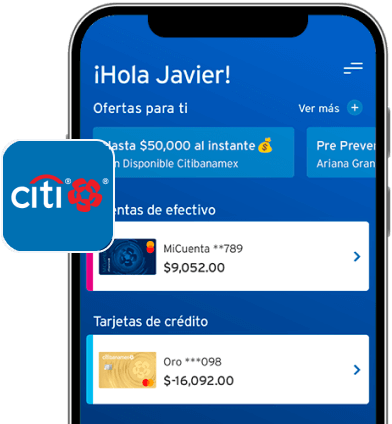 aplicación Citibanamex en celular